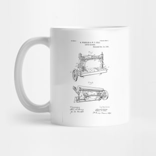 Sewing machine patent drawing Mug